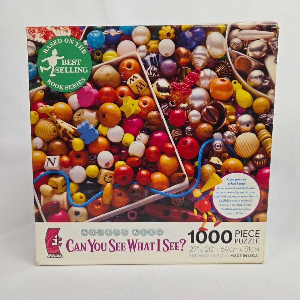 NIB Ceaco "Can You See‎ What I See: Baubles & Beads" Walter Wick 1000 pc Puzzle